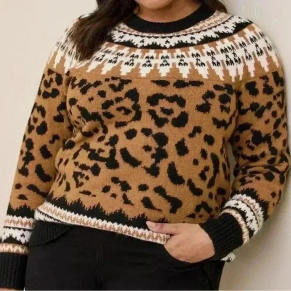 Torrid Cozy Animal Print Sweater Size 2X - Picture 1 of 5